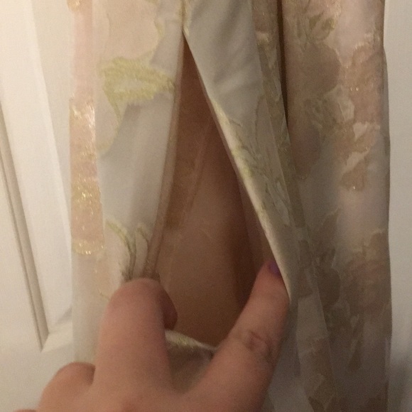 Champagne and Gold Prom Dress - Picture 2 of 4